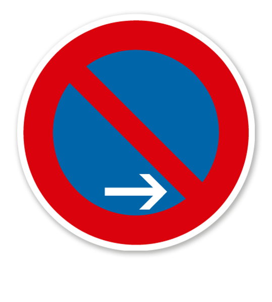 Eingeschränktes Halteverbot Ende, Rechtsaufstellung - Verkehrsschild VZ 286-20