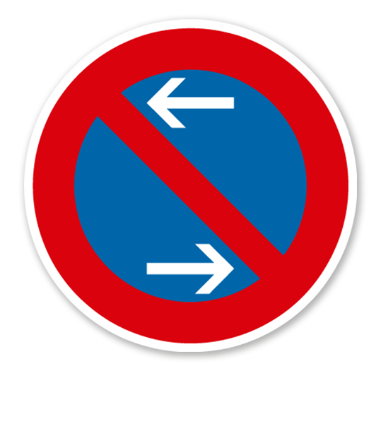 Eingeschränktes Halteverbot Mitte, Rechtsaufstellung - Verkehrsschild VZ 286-30