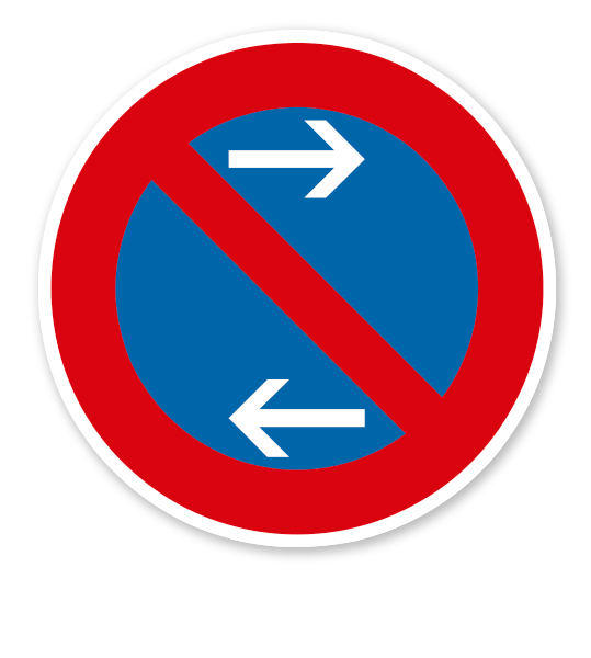 Eingeschränktes Halteverbot Mitte, Linksaufstellung - Verkehrsschild VZ 286-31