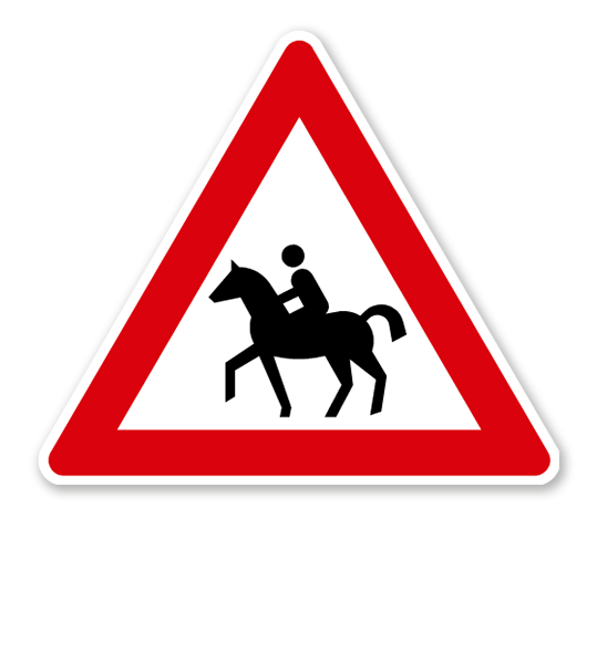 Reiter, Aufstellung rechts - Verkehrsschild VZ 145-14