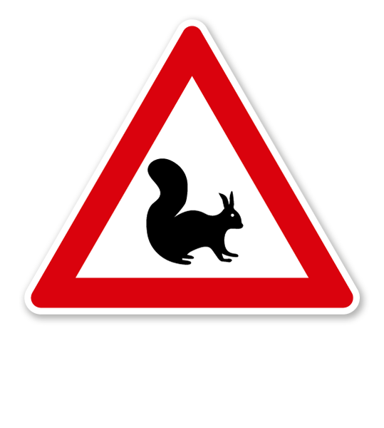 Verkehrsschild Eichhörnchen