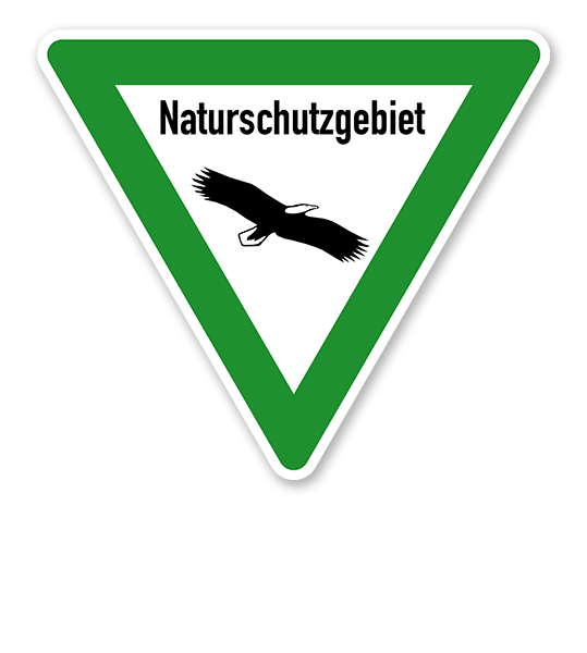 Verkehrsschild Naturschutzgebiet – Adler