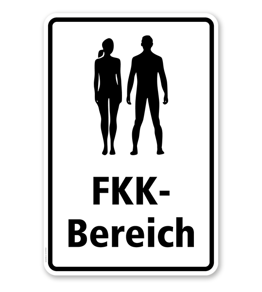 Hinweisschild FKK-Bereich - WH