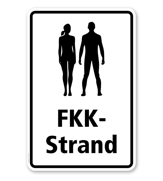 Hinweisschild FKK-Strand - WH