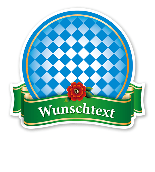 Festsschild Bayernschild mit Banderole - WH