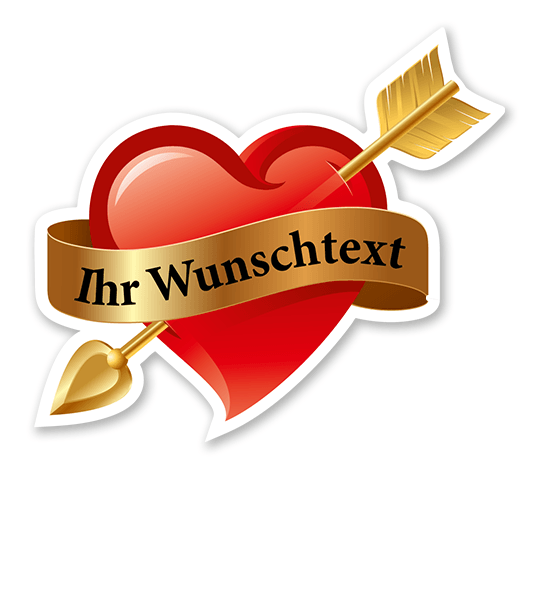 Maibaumschild Herz mit Pfeil - WH