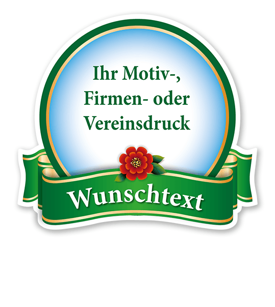 Maibaumschild Wappenschild mit Banderole - WH