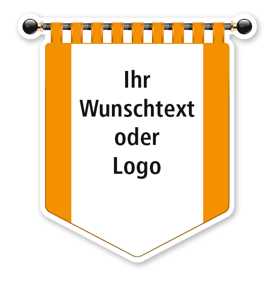 Maibaumschild Gelbes Banner mit weißer Fläche - WH