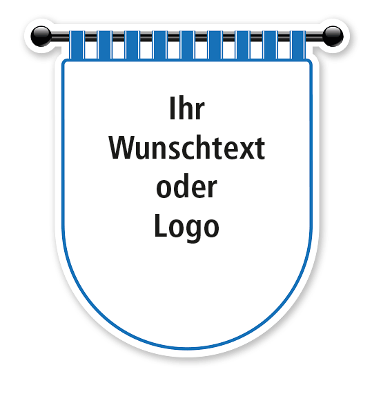 Maibaumschild Wappen rund mit blauem Rand - WH