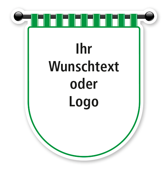 Maibaumschild Wappen rund mit grünem Rand - WH