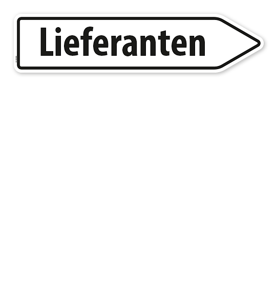 Pfeilschild / Pfeilwegweiser Lieferanten - WH