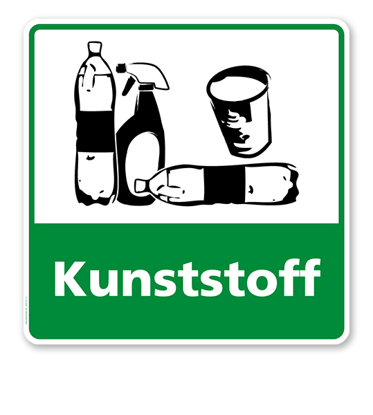 Schild Recycling Kunststoff - WH