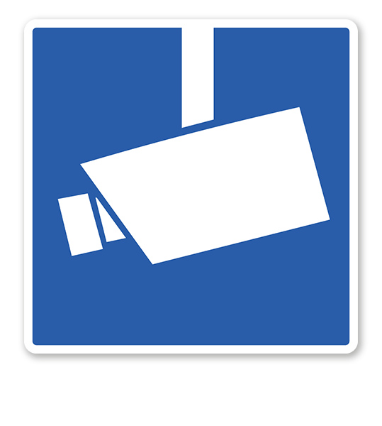 Hinweisschild Videoüberwacht - Symbol - WH