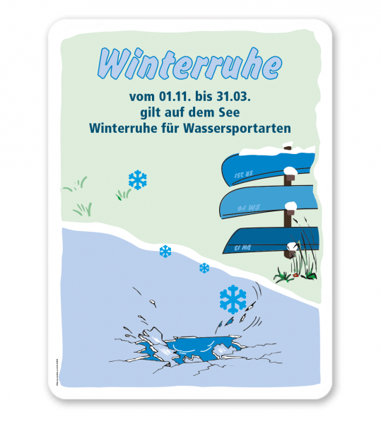 Schild Winterruhe - GS