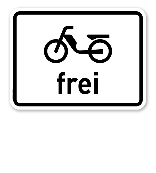 zusatzschild mofas frei verkehrsschild vz 1022 11 nach stvo