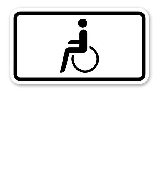 Behinderten Parkplatz Schild mit Richtungspfeil links waagerecht | HB Behinderten Parkplatz Schild mit Richtungspfeil links waagerecht | HB