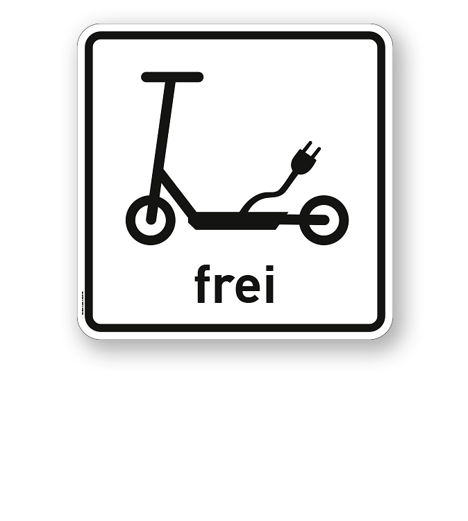 Zusatzschild Elektrokleinstfahrzeuge Elektroroller E Scooter Frei Verkehrsschild Nach Stvo Ekfv 10