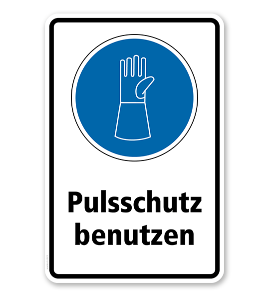 Gebotsschild Pulsschutz benutzen - Kombination