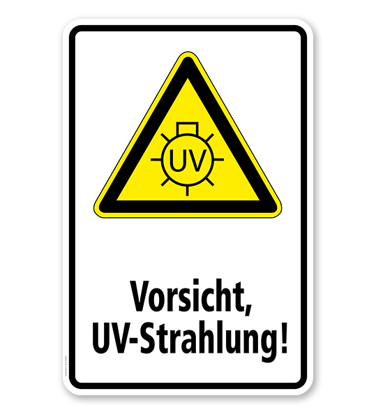 Warnschild Vorsicht Uv Strahlung