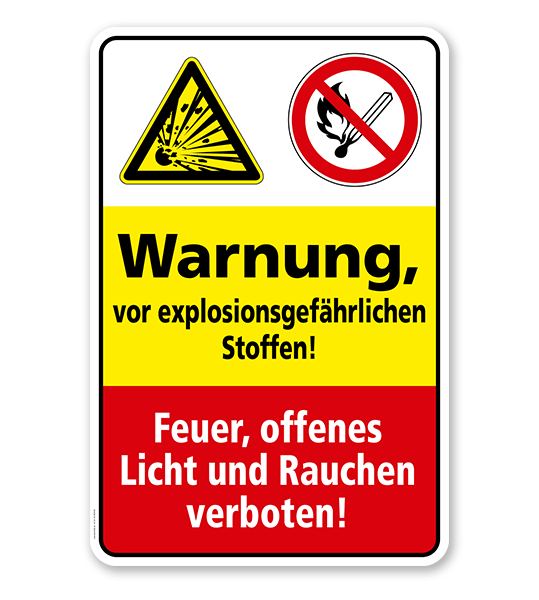 Warnschild 'Explosionsgefahr' – PVC-Hartschaum, 300x200 Mm, 3 Mm Stark, Wetterfest, Für Innen & Außen
