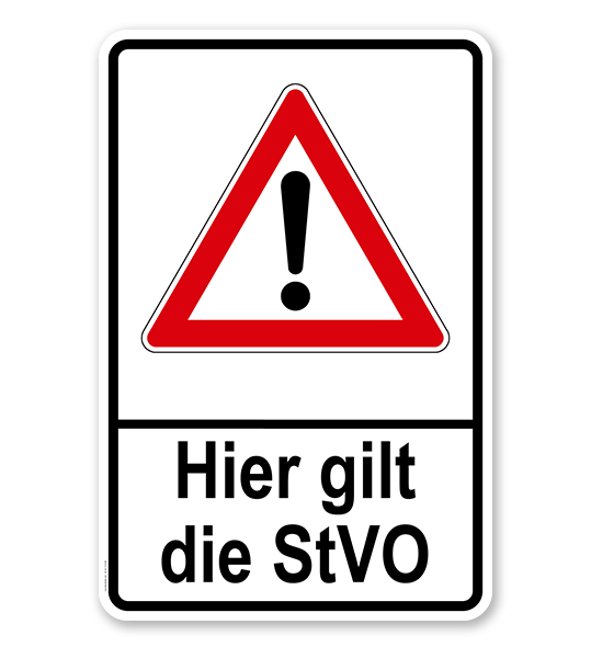 Verkehrszeichen Kombinationsschild Hier Gilt Die Stvo