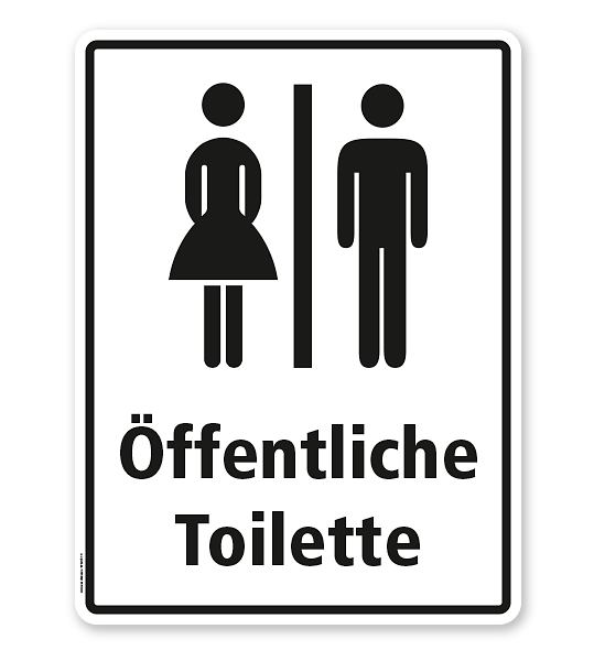 Hinweisschild Offentliche Toilette