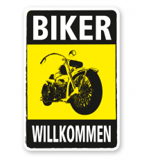 Parkplatzschild Biker willkommen - DS