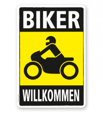 Parkplatzschild Biker willkommen 2 - DS