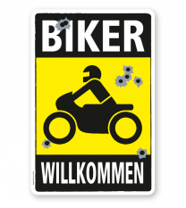 Parkplatzschild Biker willkommen 2 - DS