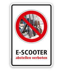 Hinweisschild E-Scooter abstellen verboten - WH