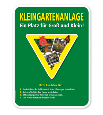 Schild Kleingartenanlage – G/GW