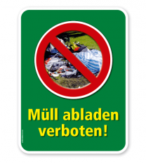 Schild Müll abladen ist verboten – G/GW