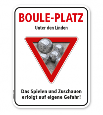 Schild Bouleplatz – G/GW