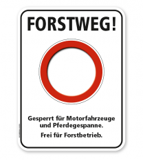 Forstschild Forstweg – G/GW