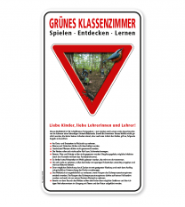 Schild Grünes Klassenzimmer