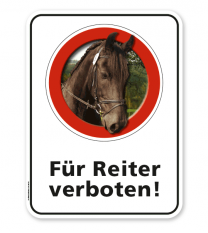 Schild Für Reiter verboten – G/GW