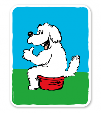 Hundeschild Hundetoilette - Hundewiese - H