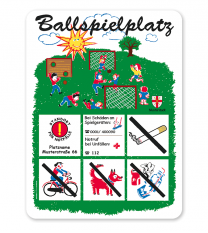 Spielplatzschild Ballspielplatz - KSP-1