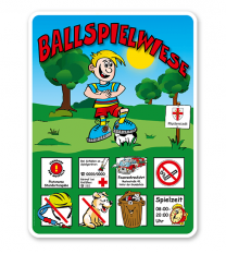 Spielplatzschilder Ballspielwiese 8P - KSP-2