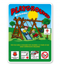 Playgroundsignage 4P - KSP-2 (englische Ausführung)