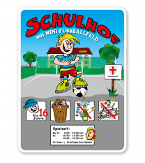 Spielplatzschild Schulhof mit Minifußballfeld 8P - KSP-2