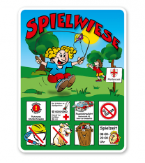 Spielplatzschild Spielwiese 8P - KSP-2