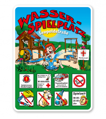 Spielplatzschilder Wasserspielplatz 8P - KSP-2