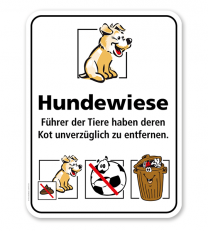 Hundeschild Hundewiese 3P – KSP-2