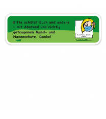 Spielplatz Zusatzschild Mund-Nasen-Schutz - KSP-2