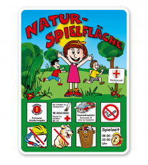 Spielplatzschild Naturspielfläche 8P - KSP-2