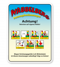 Spielplatzschild Wabbelberg - Nutzungsbestimmungen - KSP-2