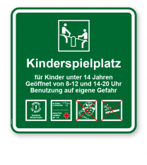 Spielplatzschild Kinderspielplatz 4P - KSP-3