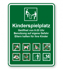 Spielplatzschild Kinderspielplatz 8P - 2 - KSP-3
