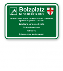 Bolzplatzschild Bolzplatz - 2 - KSP-3